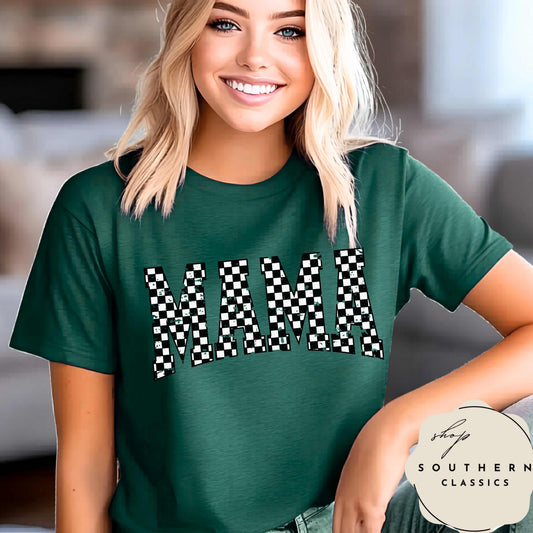 MAMA Checkered Retro Tee