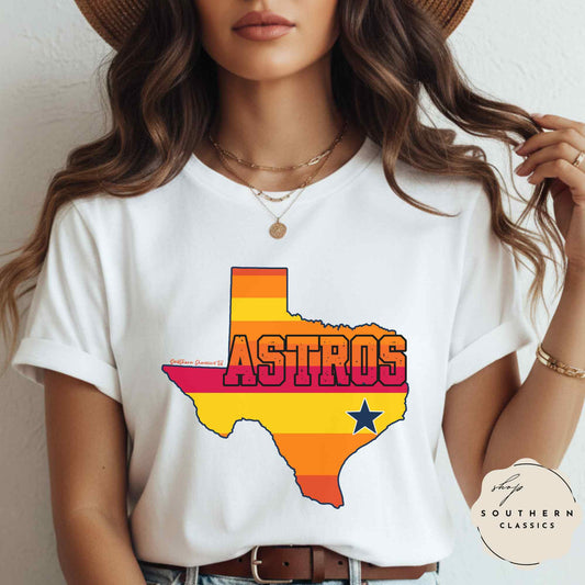 Astros and Texas Retro Style