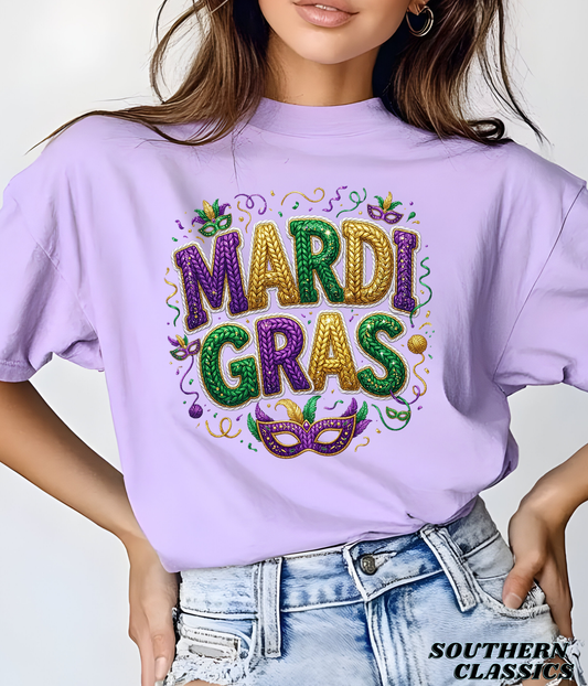 Mardi Gras - Faux Yarn Tee