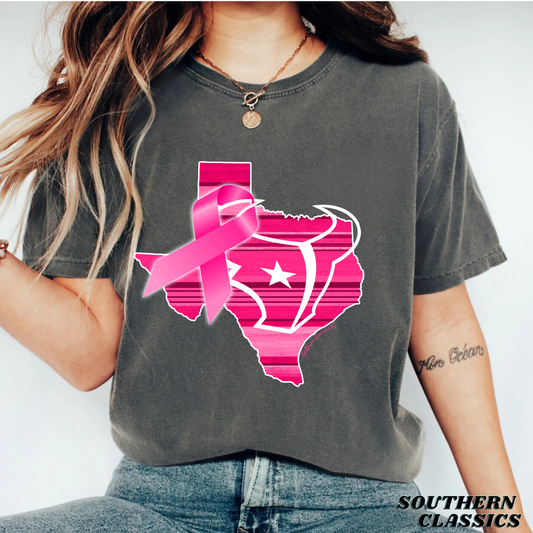 Pink Ribbon Houston Texans - Breast Cancer Awareness