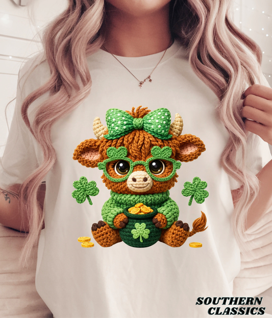 St. Patrick's - Faux Highland Cow