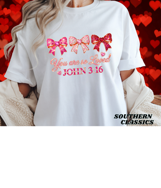 You are so loved - Rhinestone print tee