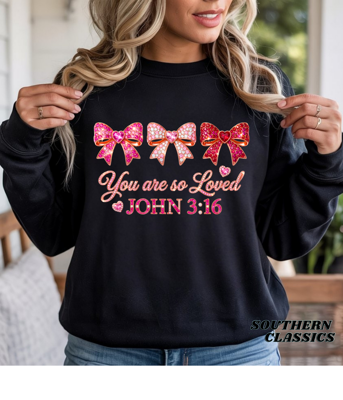 You are so loved - Rhinestone print tee