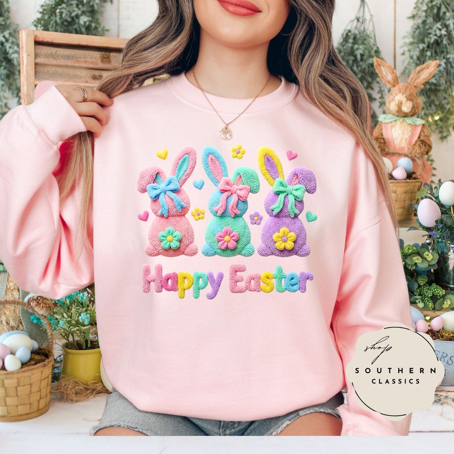 Easter - Faux Yarn Bunnies