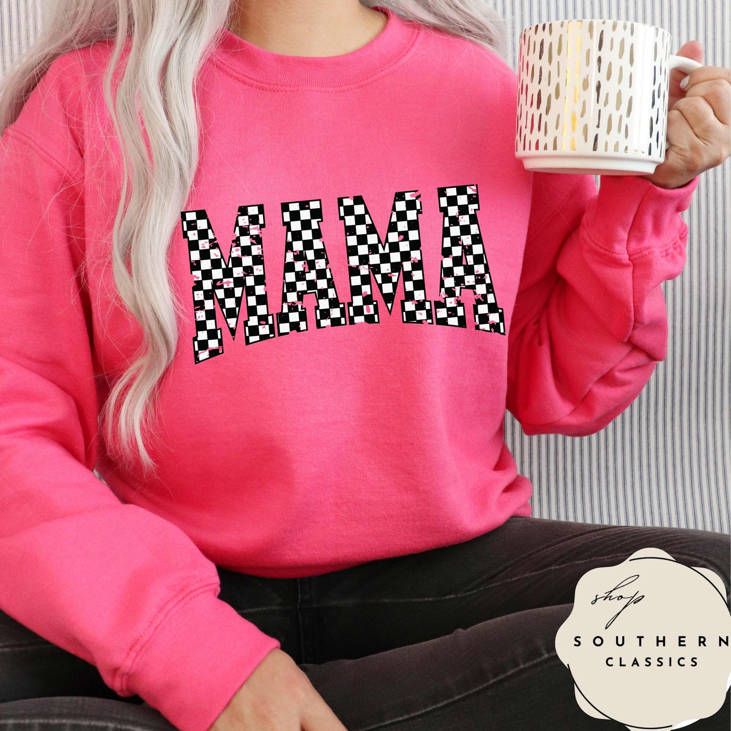 MAMA Checkered Retro Tee