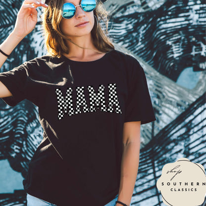 MAMA Checkered Retro Tee