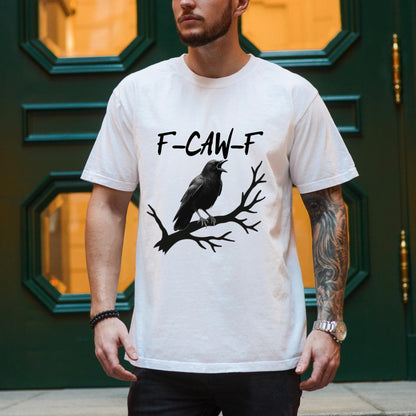 COUPLES Graphic T-Shirt: F-CAW-F Bird Tee, Funny Tee