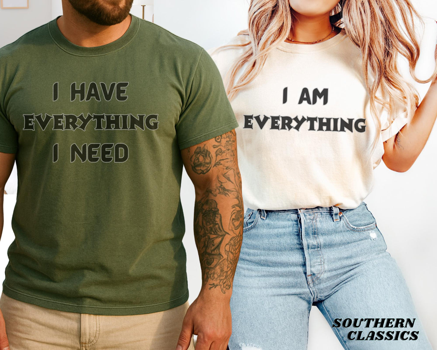 Couples Matching Shirt Set: I Have Everything, Relationship Goals Tee