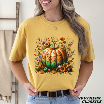 Pumpkin Floral T-Shirt