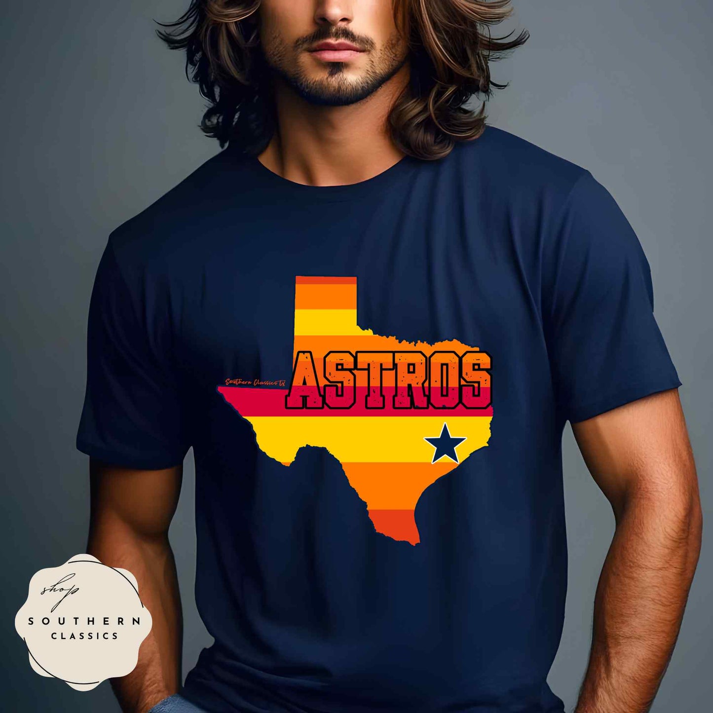 Astros and Texas Retro Style