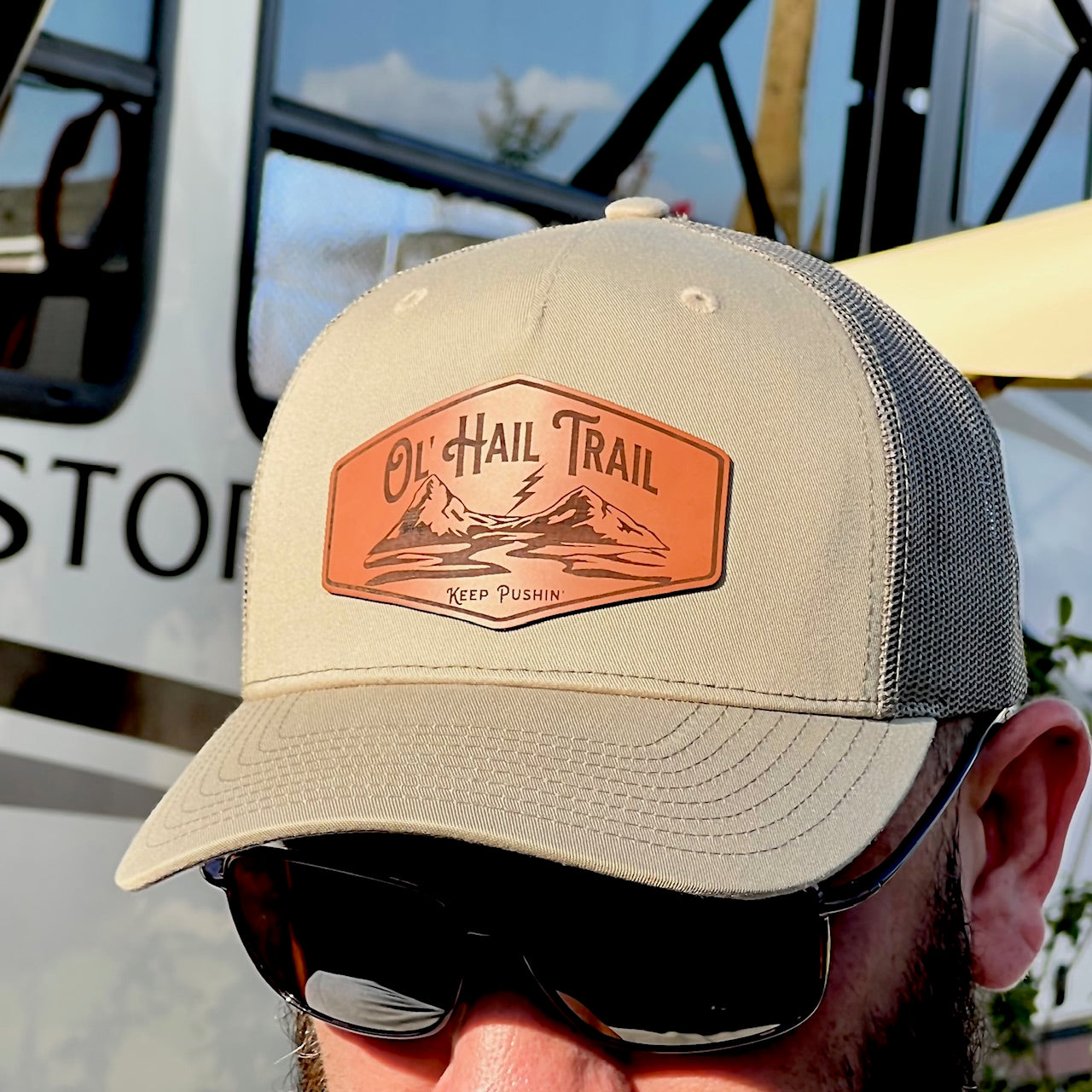 Custom Leather Patch Trucker Hat | Richardson 6 Panel