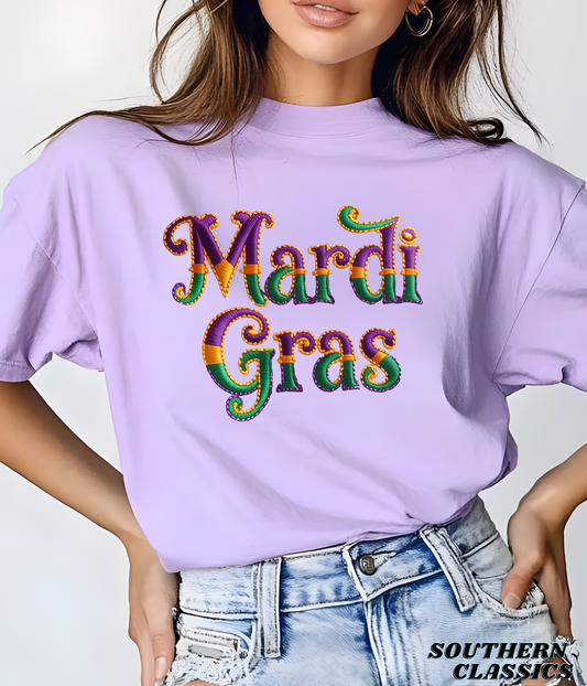 Mardi Gras - Faux Yarn Look