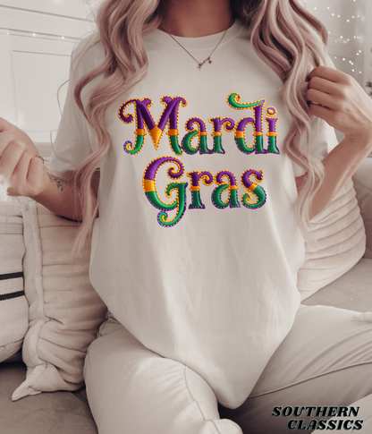 Mardi Gras - Faux Yarn Look