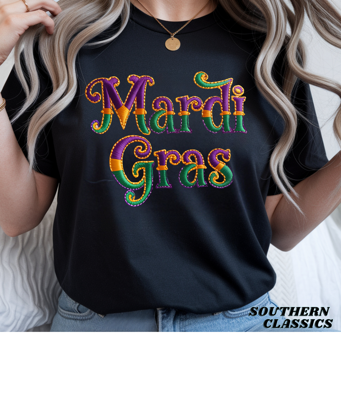 Mardi Gras - Faux Yarn Look