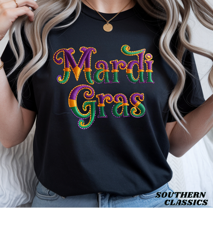 Mardi Gras - Faux Yarn Look