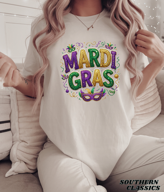 Mardi Gras - Faux Yarn Tee