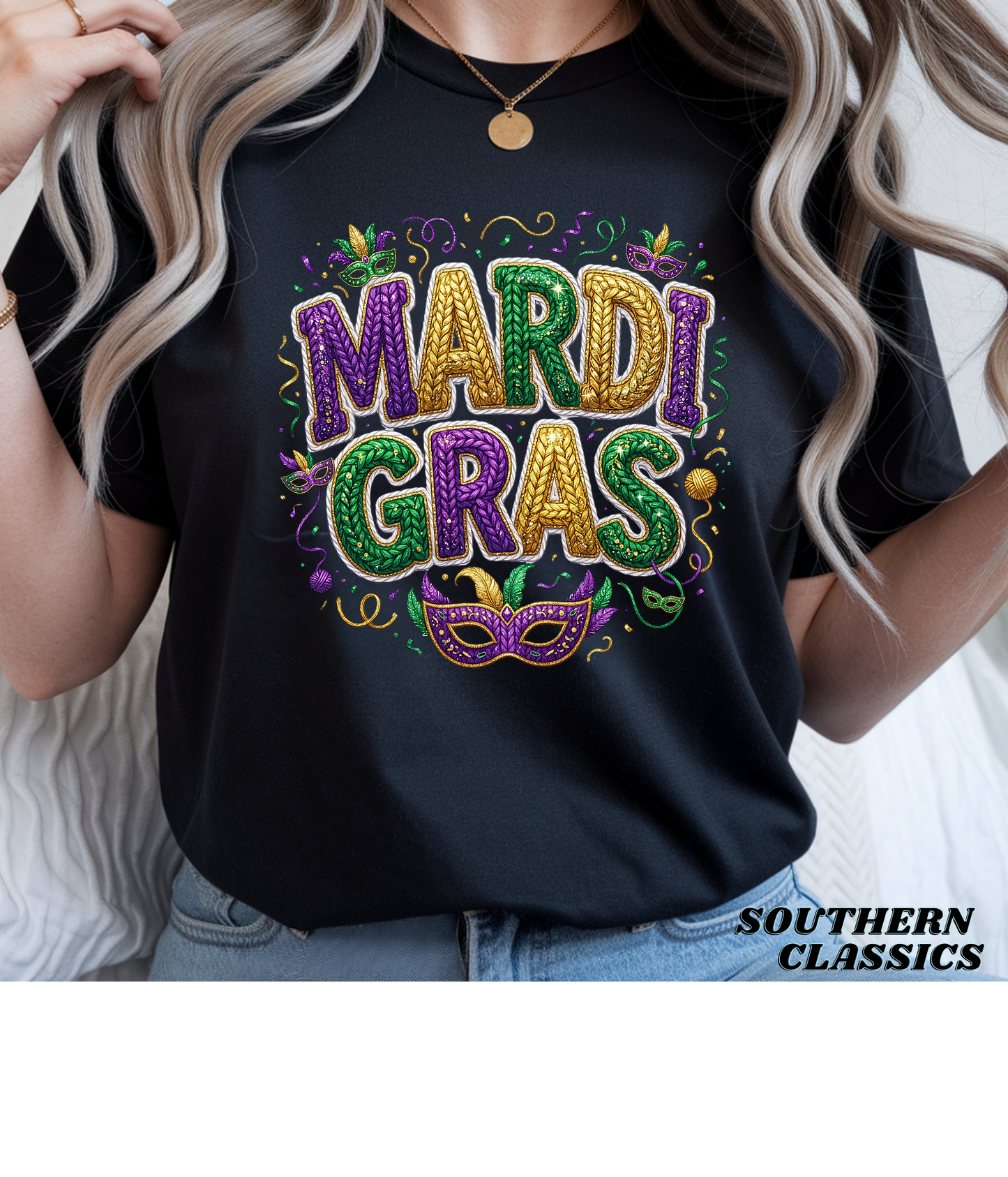 Mardi Gras - Faux Yarn Tee