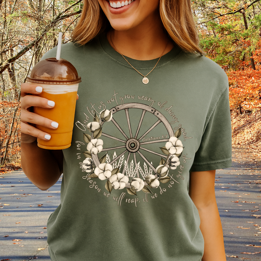 Scripture Galatians 6:9 Farmhouse T-shirt