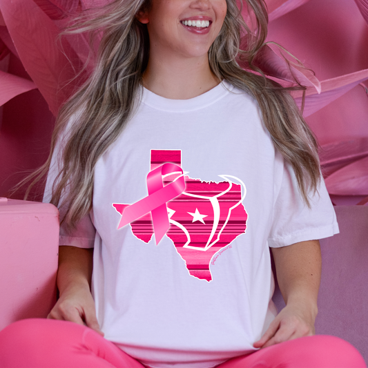 Pink Ribbon Houston Texans - Breast Cancer Awareness