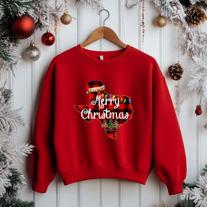 Merry Christmas Texas Plaid