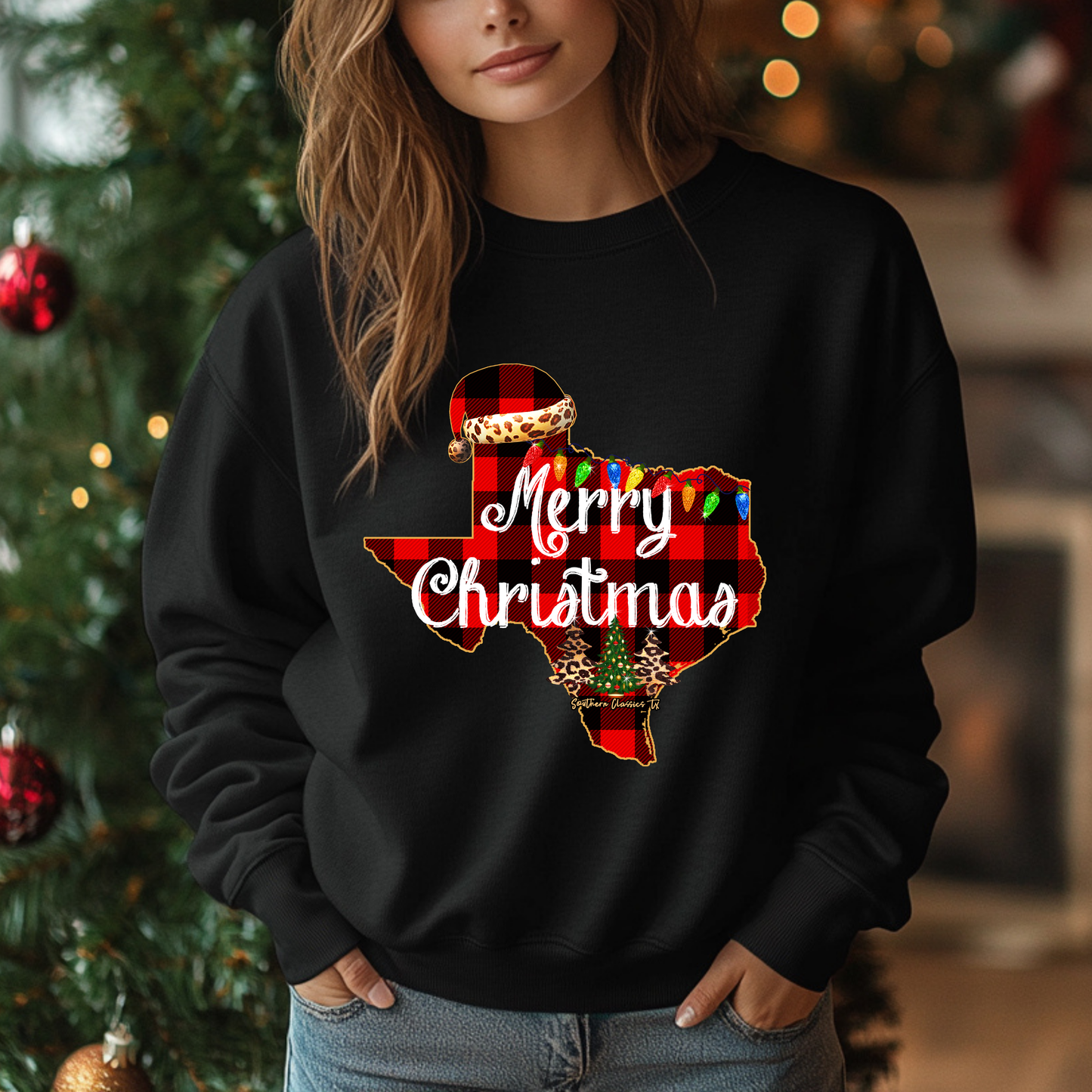 Merry Christmas Texas Plaid