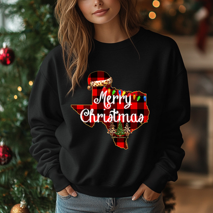 Merry Christmas Texas Plaid