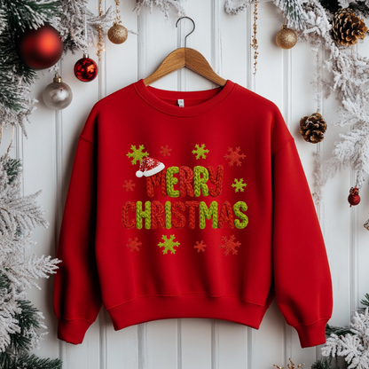 Merry Christmas Faux Stitch