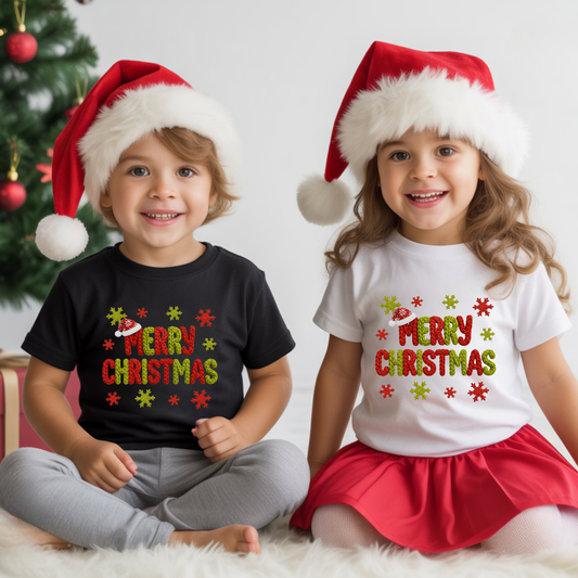 Merry Christmas Faux Stitch - Youth