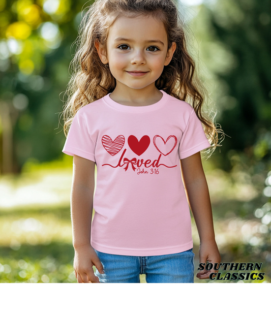 Loved - John 3:16 - Youth Tee