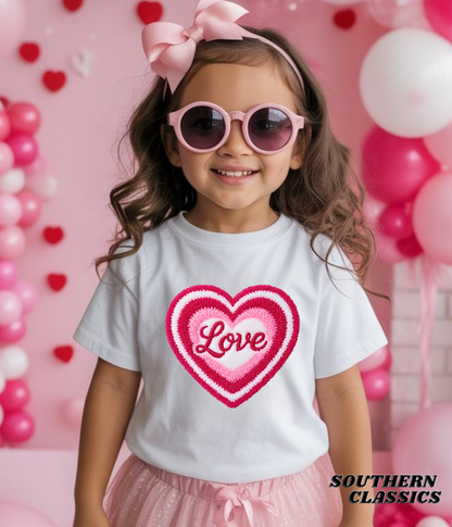 Valentine's LOVE Heart - Youth Tee