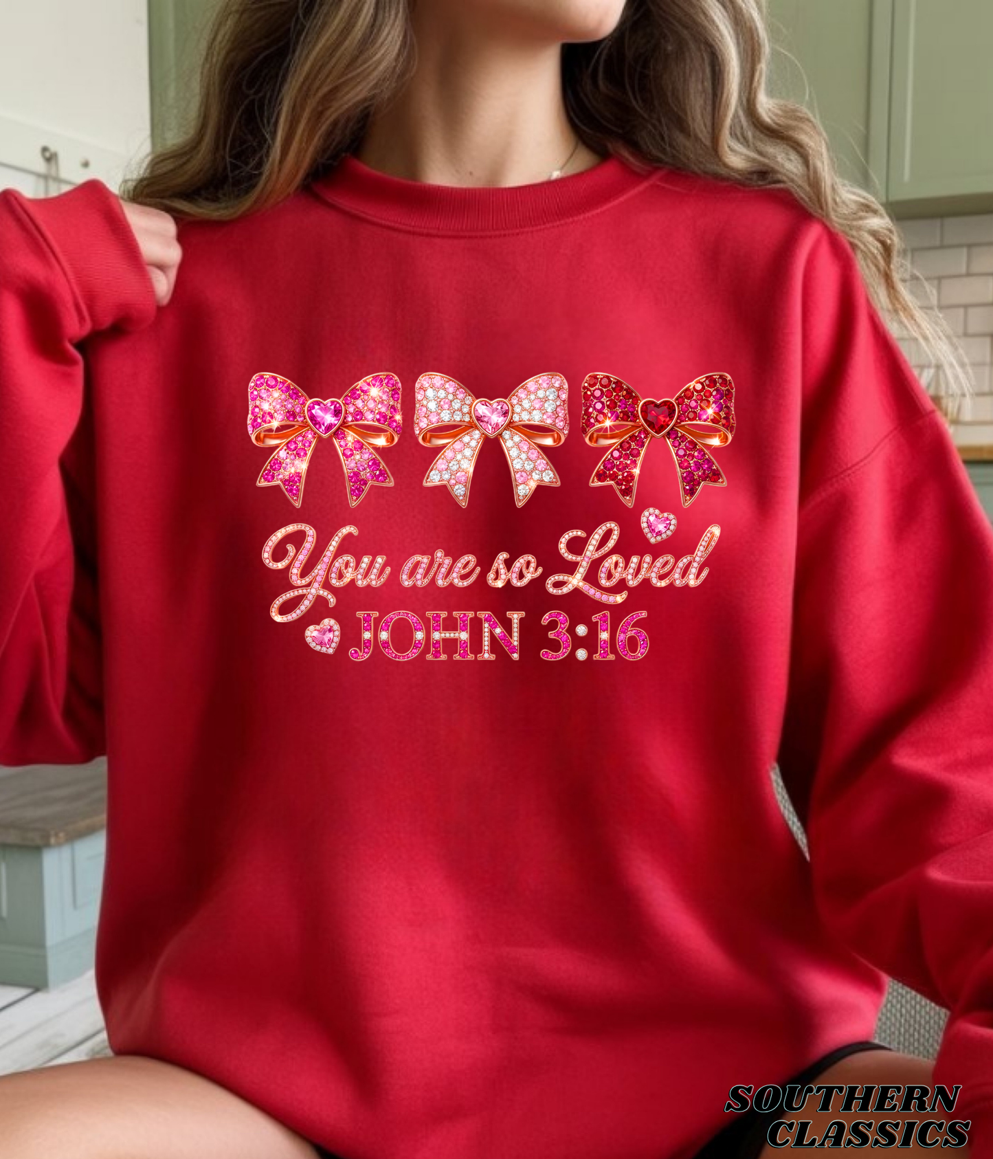 You are so loved - Rhinestone print tee