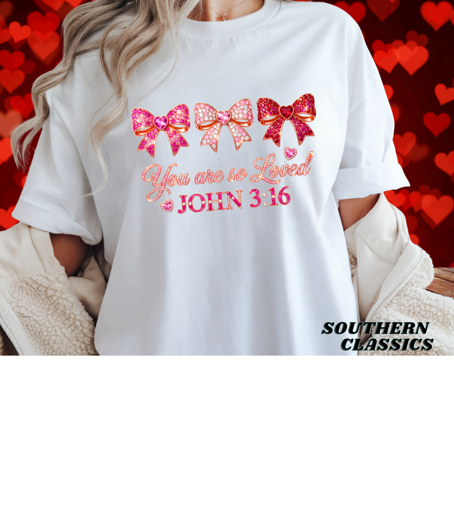 You are so loved - Rhinestone print tee