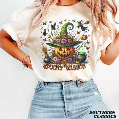 Spooky Season T-Shirt, Halloween T-Shirt, Unisex Graphic Tee, Fall Fashion, Witchy Vibes, Pumpkin Design, Festive Apparel