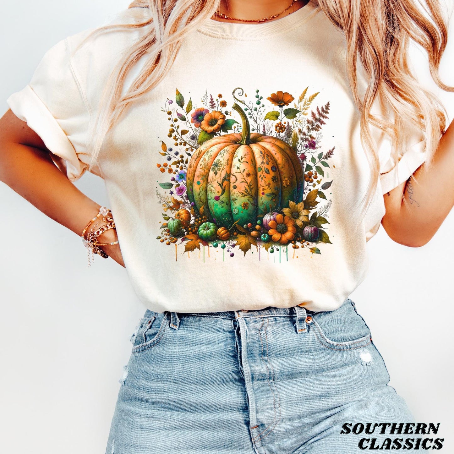 Pumpkin Floral T-Shirt