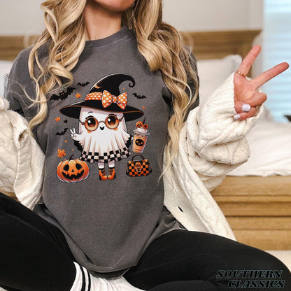 Halloween Ghost T-Shirt: Pumpkin Spice, Girly Ghost Tee