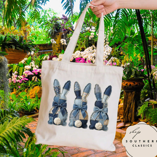 Easter - Blue Patchwork Bunnies