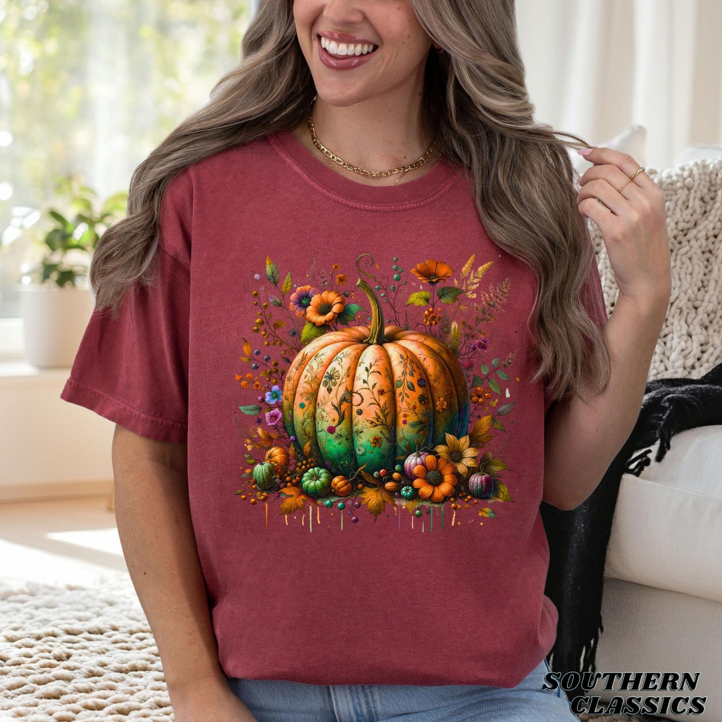 Pumpkin Floral T-Shirt