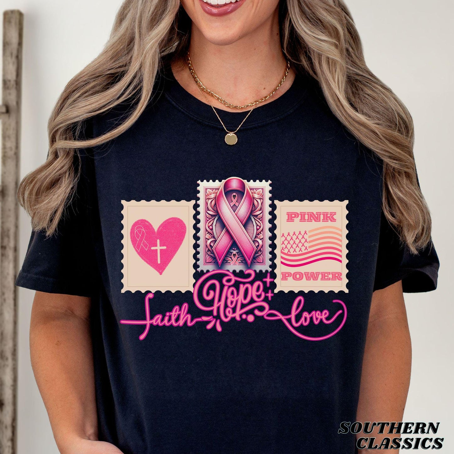 Breast Cancer Awareness T-Shirt, Faith, Hope, Love Shirt, Pink Ribbon Tee